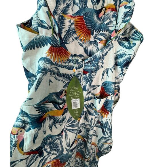 Farm Rio Toucans Crossed Back Frilled Jumpsuit - Picture 12 of 12